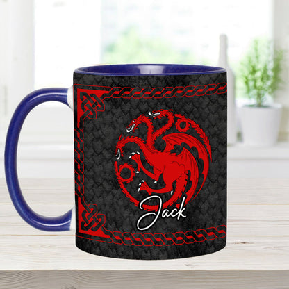 Team Black - Personalized Thrones Game Accent Mug