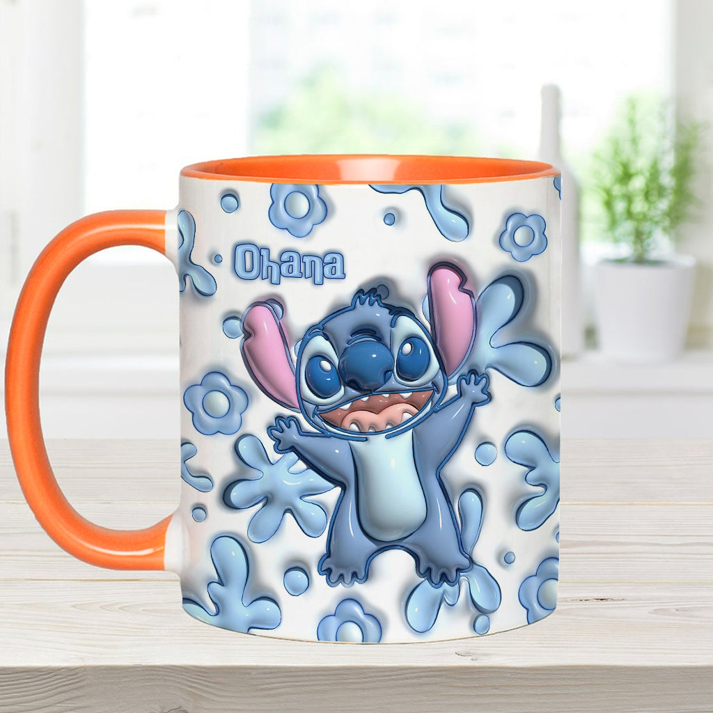 Ohana Blue - Personalized Ohana Accent Mug