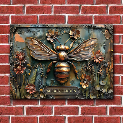 My Little Garden - Personalized Gardening Rectangle Metal Sign