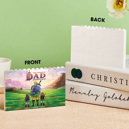 Best Dad Ever - Personalized The Hero's Legend One-sided Horizontal Rectangle Building Brick Blocks