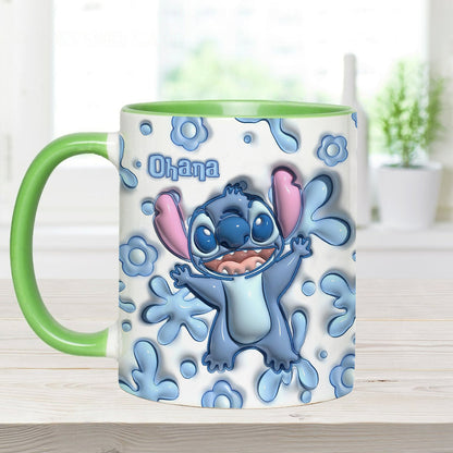 Ohana Blue - Personalized Ohana Accent Mug