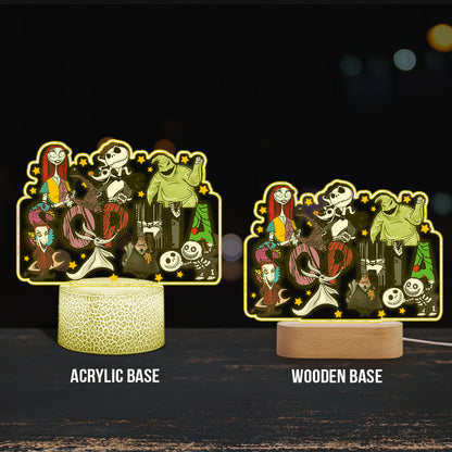 The Nightmare - Personalized Nightmare Shaped Plaque Light Base