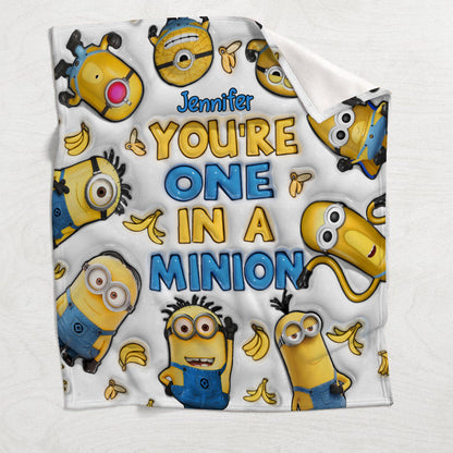 You're One In A Minion - Personalized Blanket