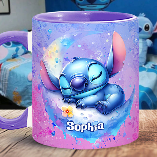 Sleepy Moon - Personalized Ohana Accent Mug