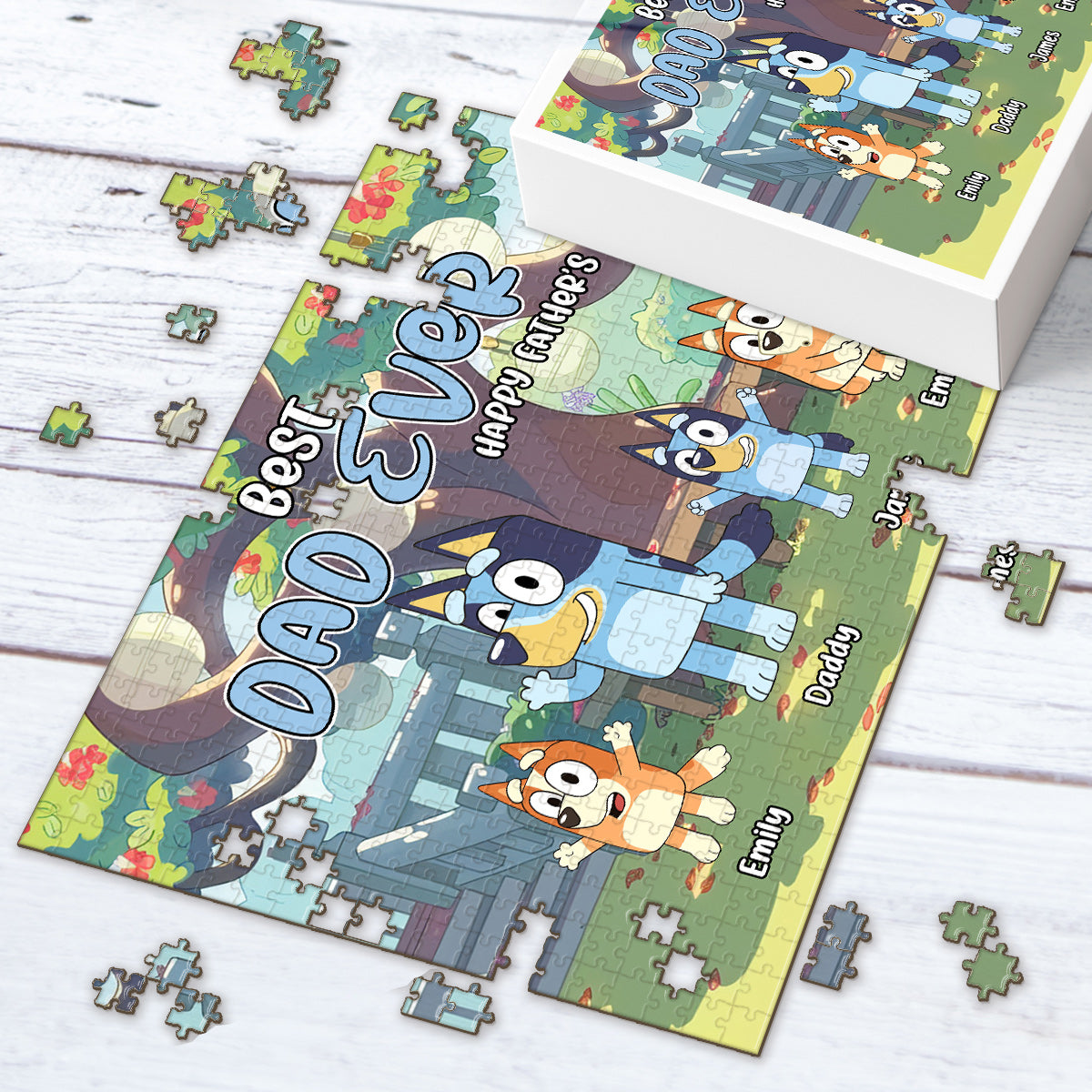 Best Dad Ever - Personalized Father Jigsaw Puzzle