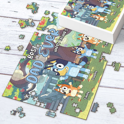 Best Dad Ever - Personalized Father Jigsaw Puzzle