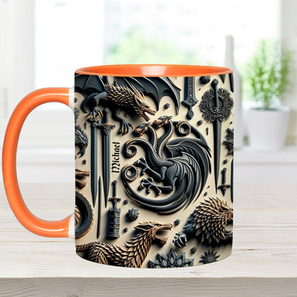 Iron House Crest - Personalized Thrones Game Accent Mug