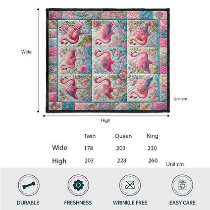 Beautiful Flamingo - Personalized Flamingo Quilt