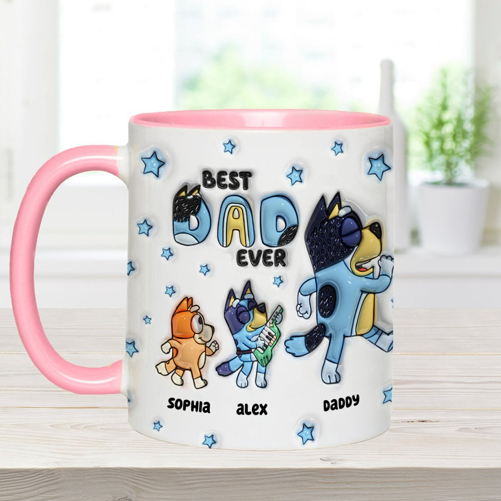 Best Dad Ever - Personalized Father Accent Mug