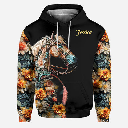 Love Horses - Personalized Horse Hoodie and Leggings