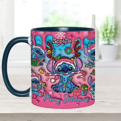 Merry Stitchmas - Personalized Ohana Accent Mug