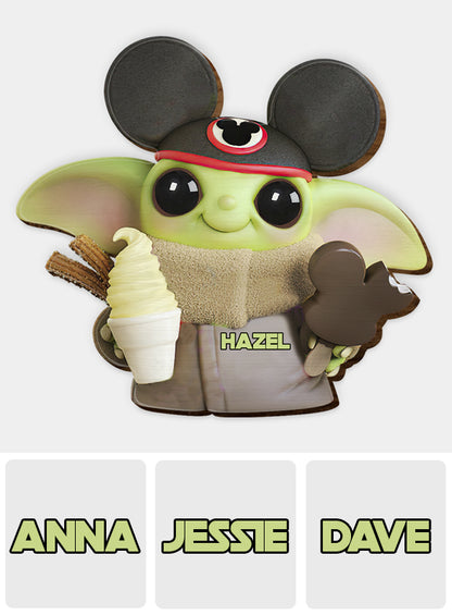 Baby Master Super Cute - Personalized The Force Shaped Car Visor Clip