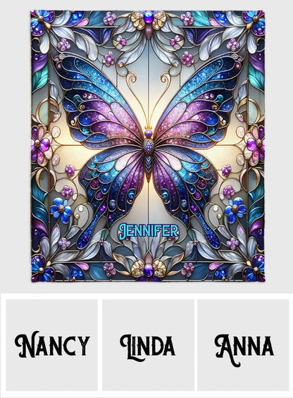 Beautiful Butterfly - Personalized Butterfly Blanket