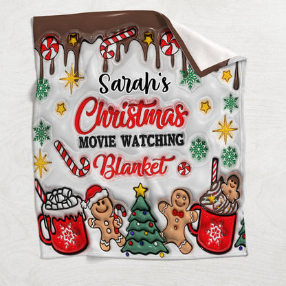 Christmas Movie Watching Blanket - Personalized Blanket