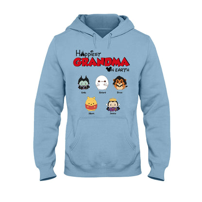 Happiest Grandma On Earth - Personalized Grandma T-shirt And Hoodie