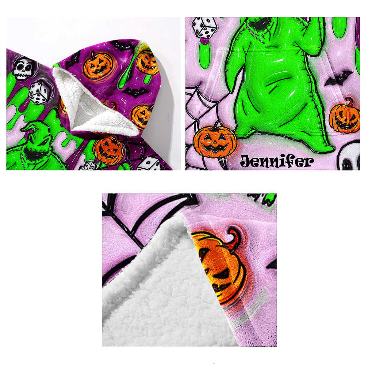 Let's Oogie Boogie - Personalized Blanket Hoodie