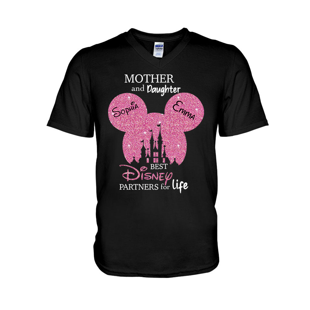 Mother And Daughter Best Partners For Life - Personalized Mouse T-shirt And Hoodie