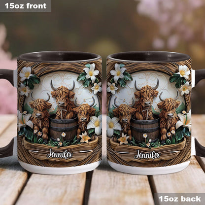 Love Highland Cows - Personalized Accent Mug