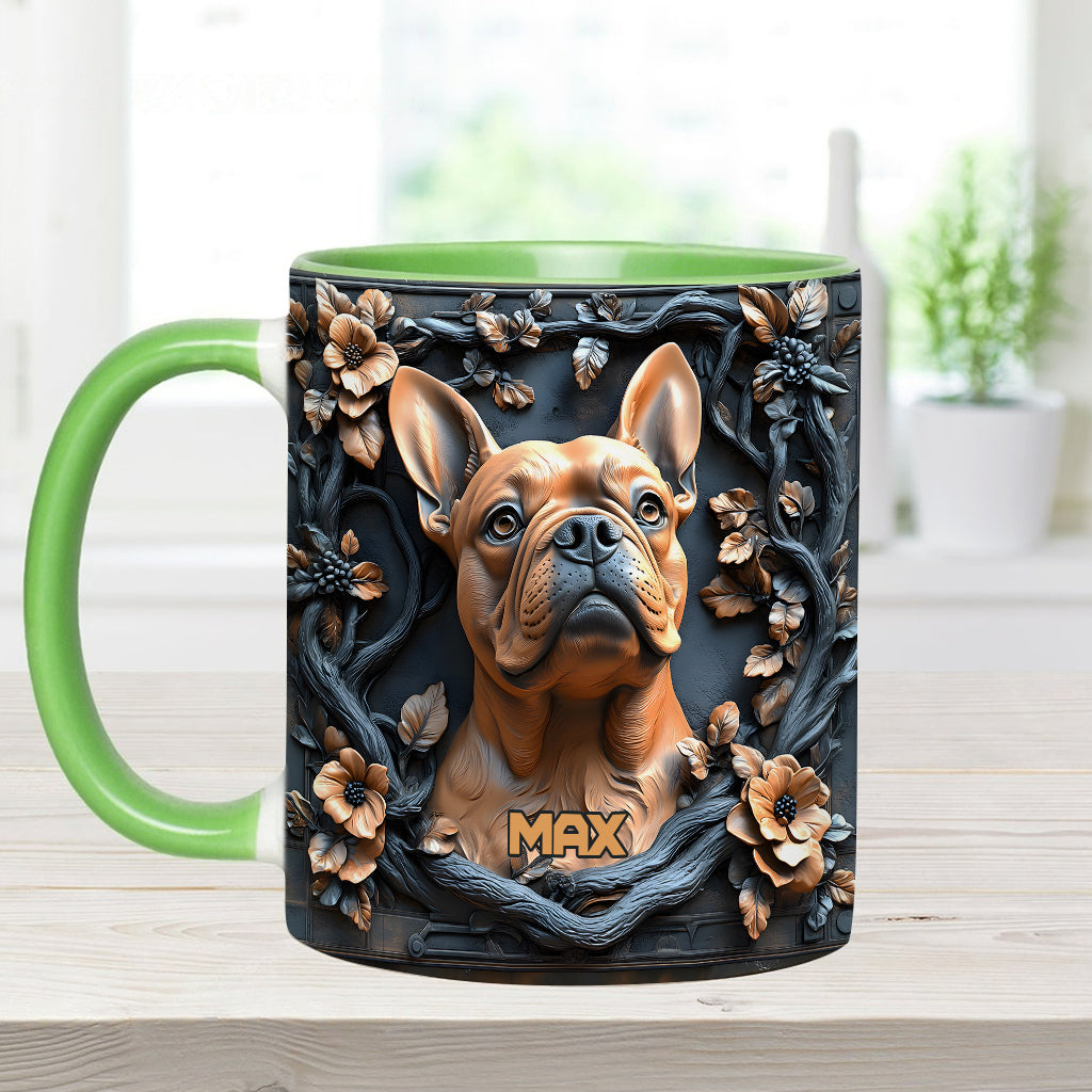 Lovely Frenchie - Personalized Dog Accent Mug