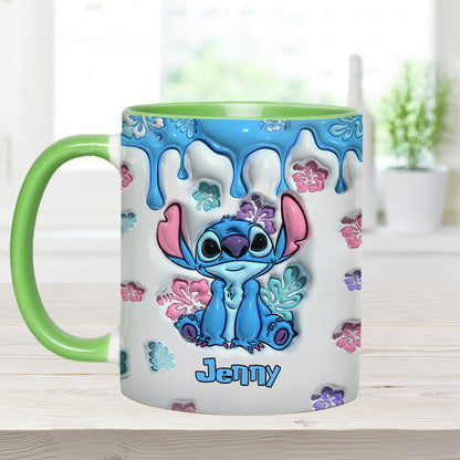 Touch Me And I Will Bite - Personalized Ohana Accent Mug