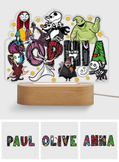 The Nightmare - Personalized Nightmare Shaped Plaque Light Base
