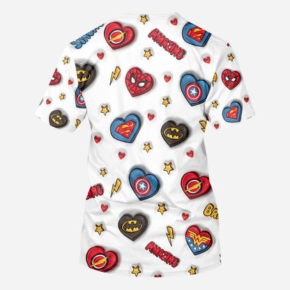 Happy Father's Day - Personalized Marvelous Universe All Over Shirt