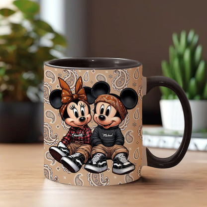 Chicano Mouse Couple - Personalized Mouse Accent Mug