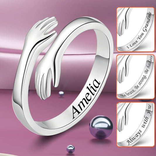 Custom Text - Personalized Hug Ring