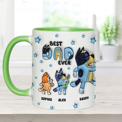 Best Dad Ever - Personalized Father Accent Mug