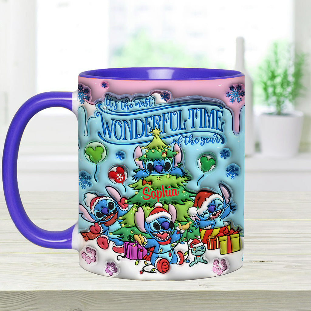 Merry Stitchmas - Personalized Ohana Accent Mug