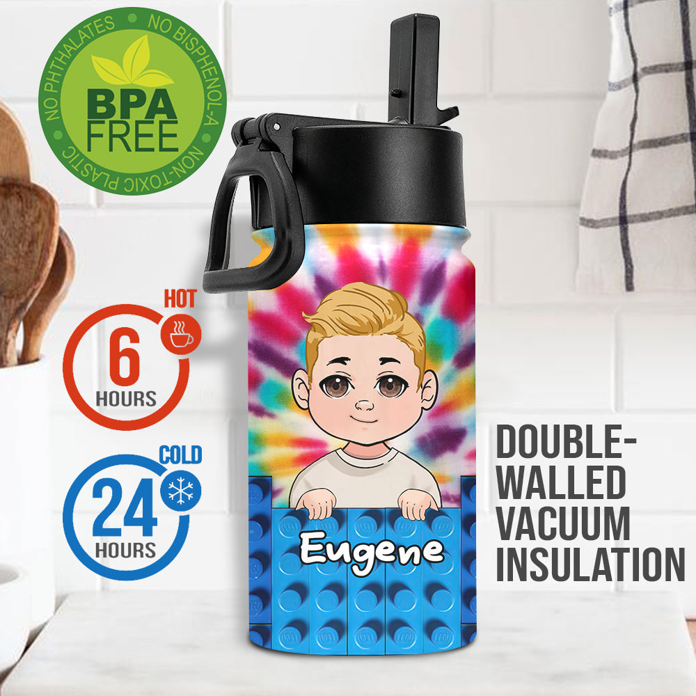 Let's Go Build - Personalized Family Kids Water Bottle