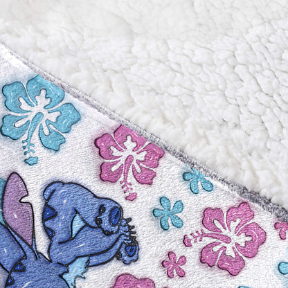 Blue Ohana - Personalized Ohana Blanket Hoodie