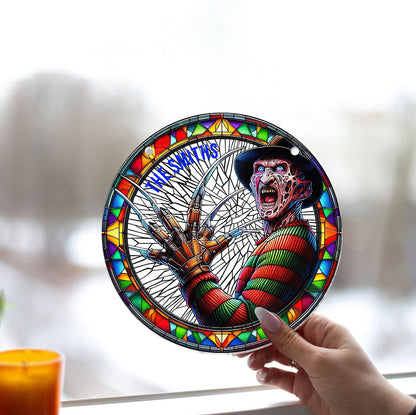 Halloween Is Coming - Personalized Window Hanging Suncatcher Ornament