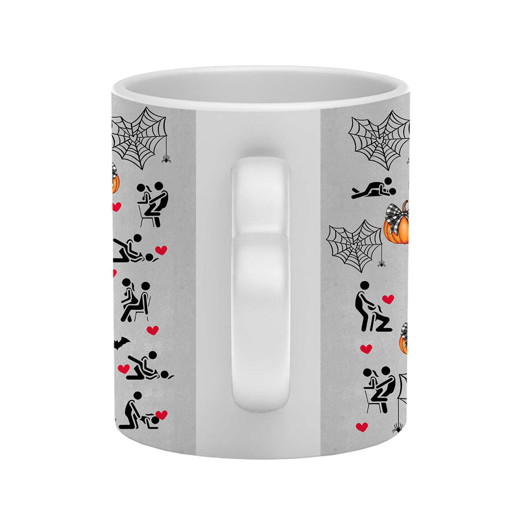 Halloween Is Coming - Personalized Couple Heart Handle Mug