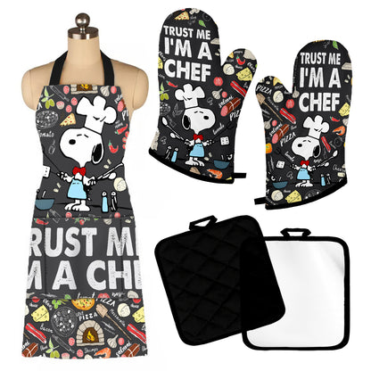 Trust Me Cute Dogs Apron, Oven Mitts & Pot Holder