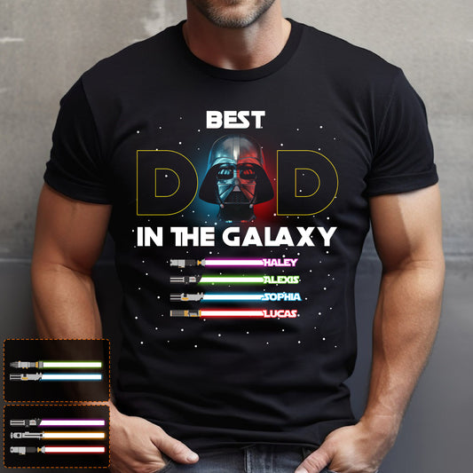 Best Dad In The Galaxy - Personalized The Force T-shirt And Hoodie