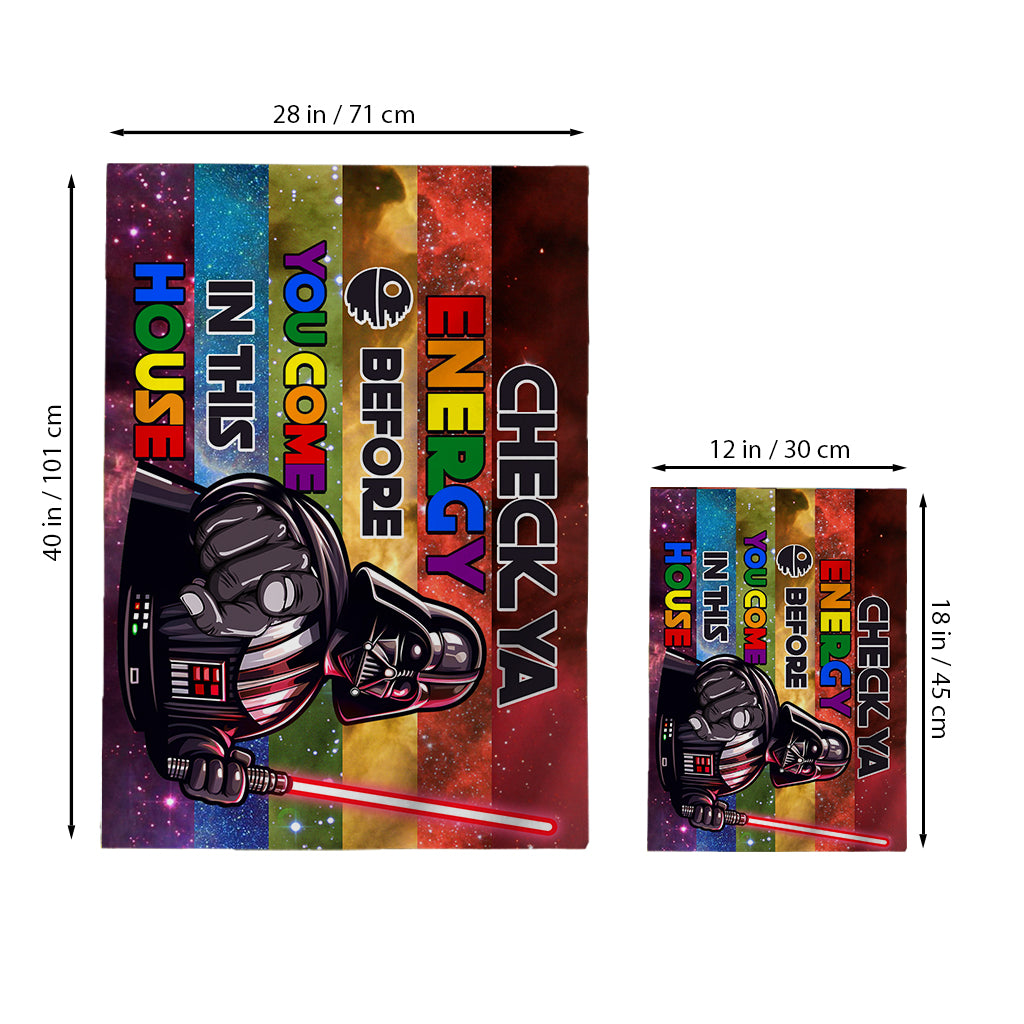 Check Your Energy - LGBT Support House Flag