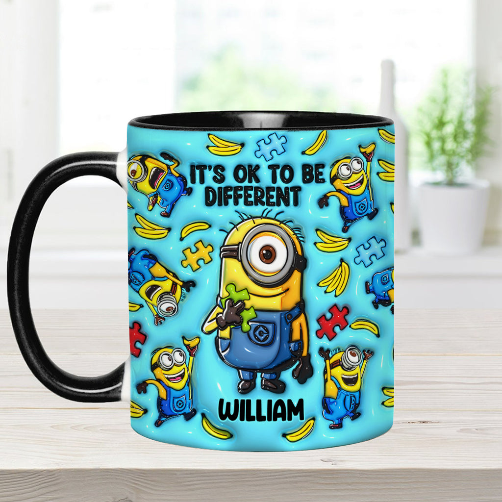 It's Ok To Be Different - Personalized Autism Awareness Accent Mug