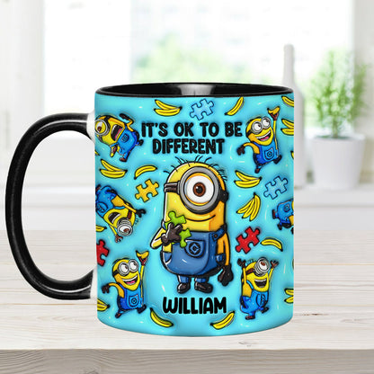 It's Ok To Be Different - Personalized Autism Awareness Accent Mug