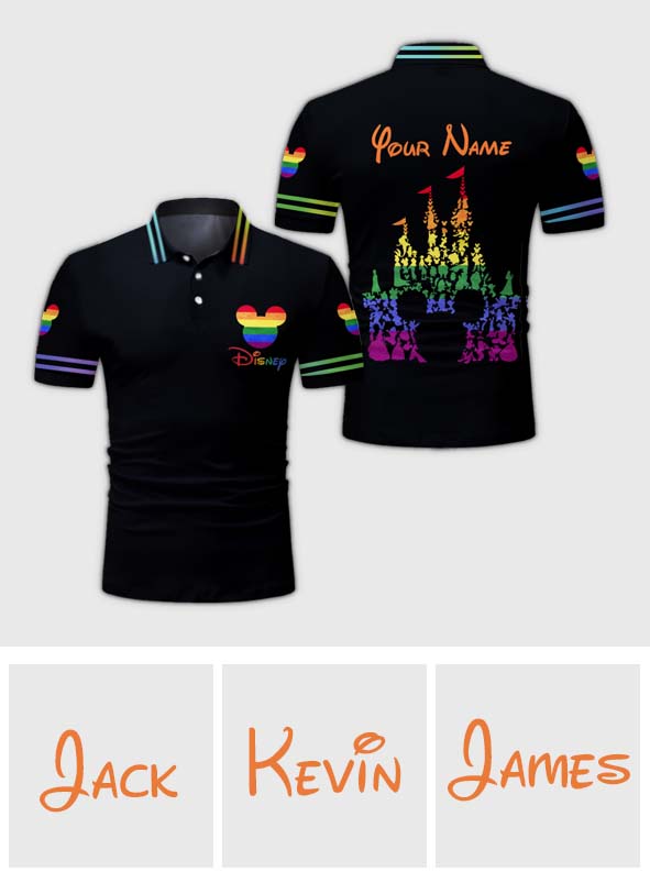 Disney Love Is Love - Personalized LGBT Support Polo Shirt