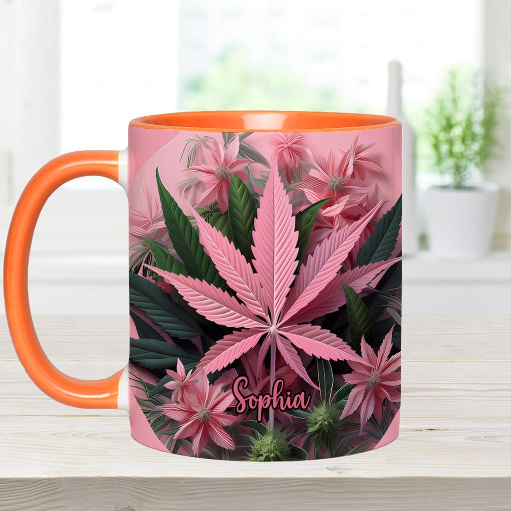 Pink Stoner Chick - Personalized Weed Accent Mug