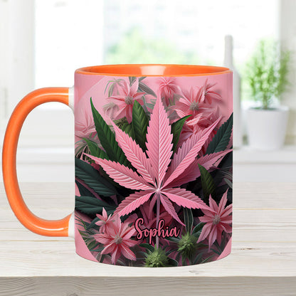 Pink Stoner Chick - Personalized Weed Accent Mug