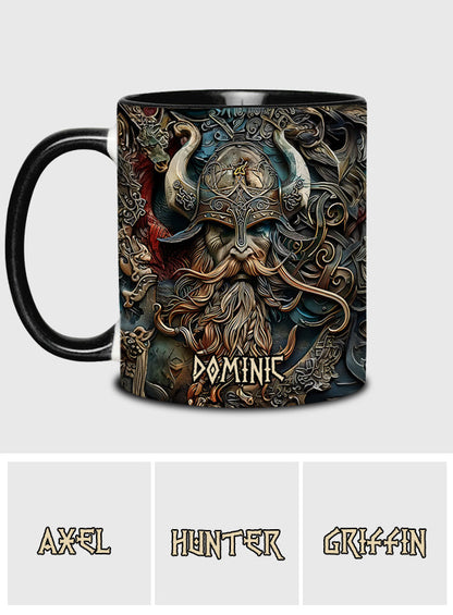 Vintage Viking Hero - Personalized Viking Accent Mug