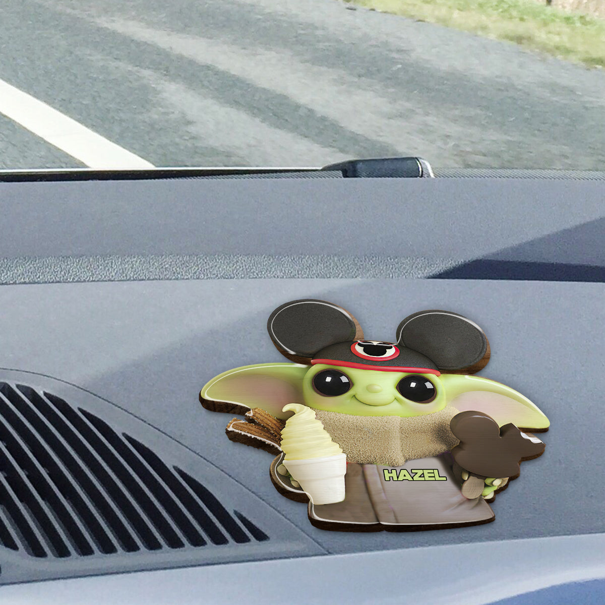 Baby Master Super Cute - Personalized The Force Shaped Car Visor Clip