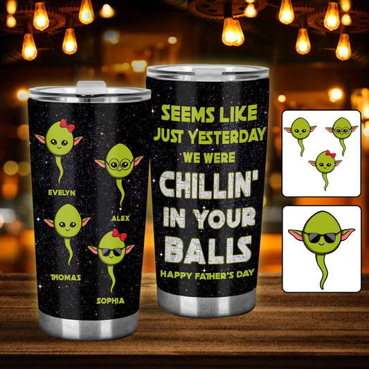 Chillin' In Your Ball Funny - Personalized The Force Tumbler