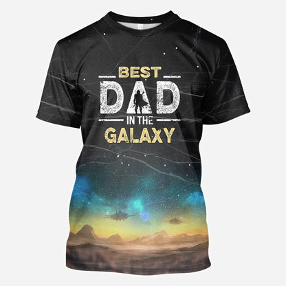 Best Dad In The Galaxy - Personalized The Force All Over Shirt