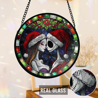 All I Want For Christmas - Personalized Nightmare Stained Glass Suncatcher