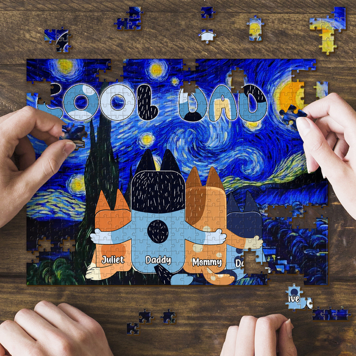 Cool Dad Cool Mum - Personalized Father Jigsaw Puzzle