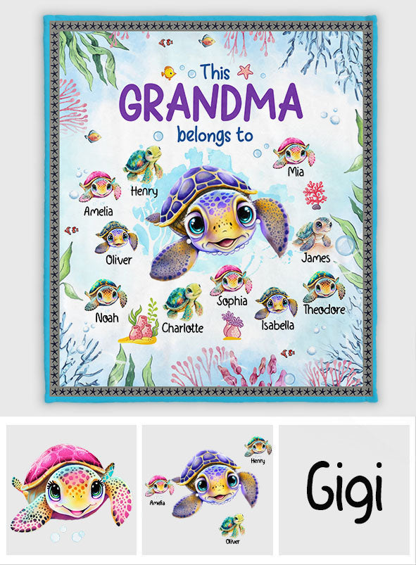 This Grandma Belongs To - Personalized Grandma Blanket