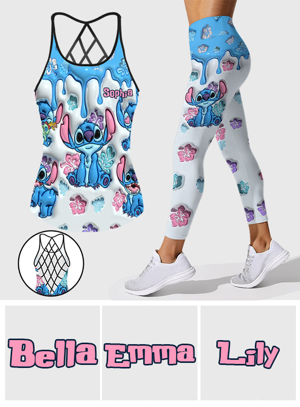 Ohana Means Family - Personalized Ohana Cross Tank Top and Leggings